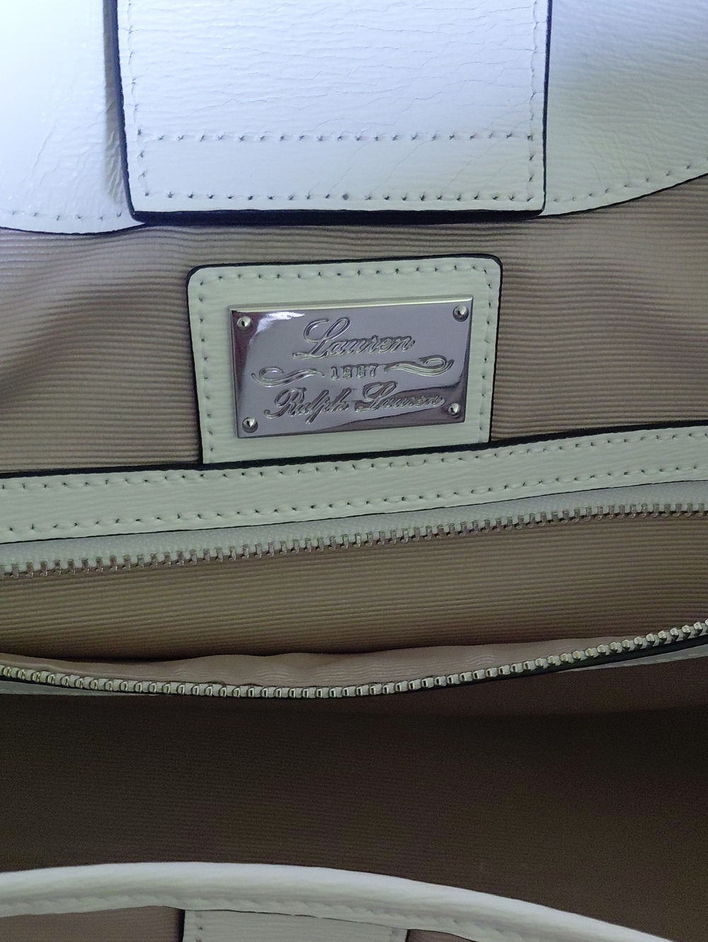 Lauren Ralph Lauren Colorblock Tote With Matching Pouch - Picture 12 of 16